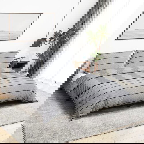 VidaXL Set posteljine za poplun sivi 140 x 200 cm pamučni Slike