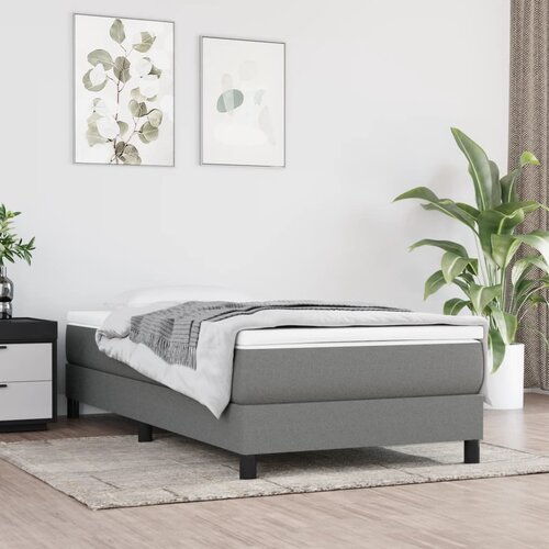 vidaXL Vzmetnica z žepkasto vzmetjo temno siva 100x200x20 cm blago Cene