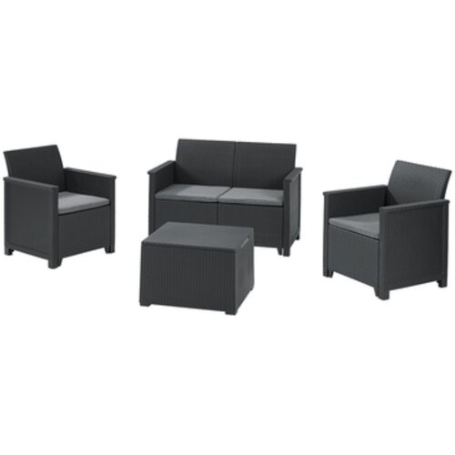 Keter Ba&amp;scaron;tenski set Elodie 2 seater sa box stolom, grafit Slike
