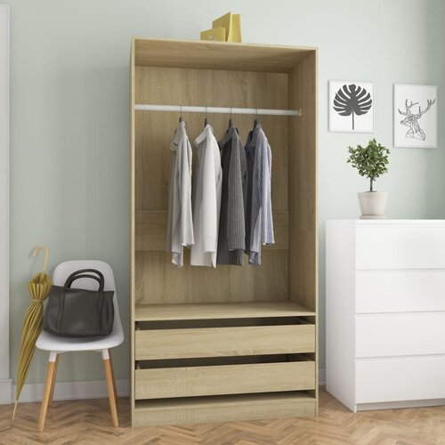 Furnova Garderobna omara sonoma hrast 100x50x200 cm iverna plošča, (21930311) Cene