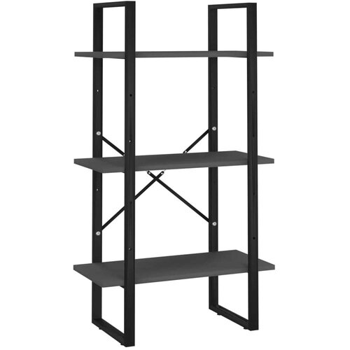 VidaXL Knjižna omara 5-nadstropna siva 60x30x175 cm iverna plo&amp;scaron;ča Slike