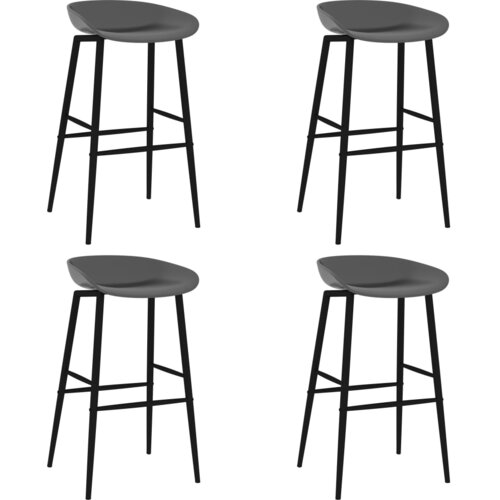 vidaXL Barski stoli 4 kosi sivi Cene
