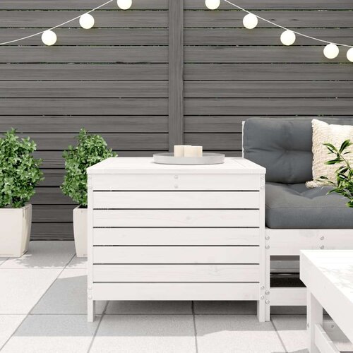 vidaXL vrtni tabure bijeli 62 x 63 5 x 53 5 cm od masivne borovine Cijene