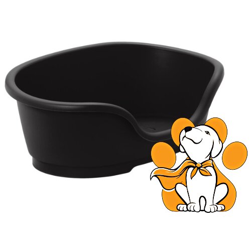 Moderna domus Small Black 50cm, Plastična Ležaljka Za Pse i Mačke, Crna Cene