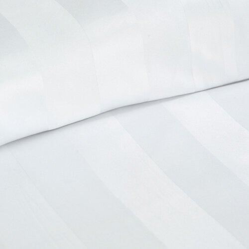 Catherine Lansfield Bela posteljnina 135x200 cm Satin Stripe - Catherine Lansfield Slike