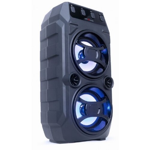 Gembird SPK-BT-13 portable bluetooth karaoke speaker 2x5W, fm, usb, sd, mic 6,35mm, led,black Slike