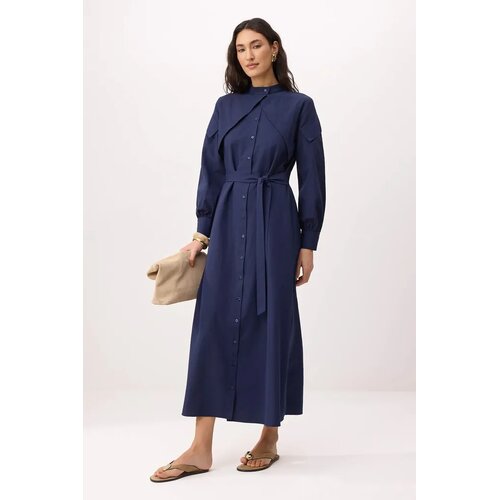Trendyol Modest Ženska haljina Tctss26Eb00123, Tamnoplava Cene