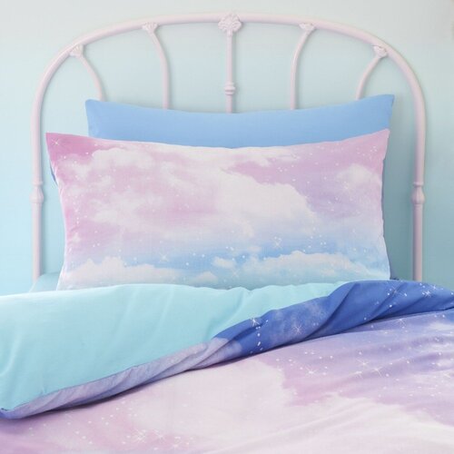 Catherine Lansfield Modra/rožnata enojna otro&amp;scaron;ka posteljnina 135x200 cm Ombre Rainbow Clouds &amp;ndash; Slike