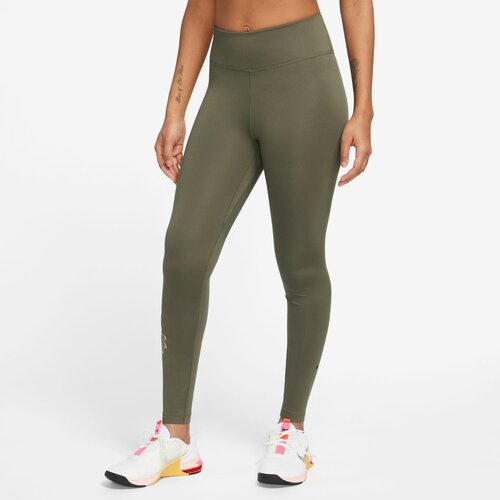 Nike w nk one tf mr tght grx, ženske helanke za fitnes, zelena DQ6186 Slike
