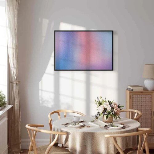  Slika - Rainbow Gradient - Delicate Multicolored Gradient Resembling Mist 120x80 U crnom drvenom okviru Slike