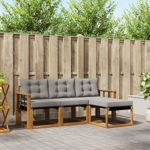  Set vanjskih sofa 4 kom. Prirodna i svijetlo siva Cijene