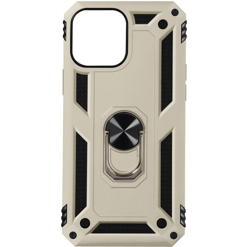 AVIZAR Trden ovitek iz dveh materialov za iPhone 13 Mini s podpornim obrocem - zlata, (20718041) Cene