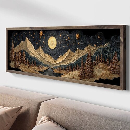WALLXPERT LAC082-120 Multicolor Decorative Framed MDF Painting Cene