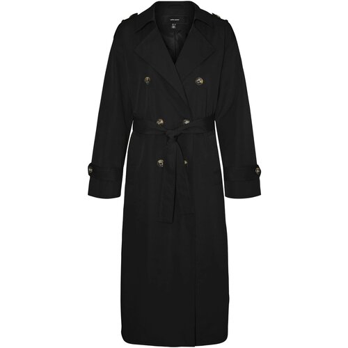 Vero Moda Parke VMCHLOE LONG TRENCHCOAT GA NOOS 10300263 Črna Slike
