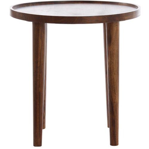 Light &amp;amp; Living Okrogla stranska mizica iz masivne akacije &amp;oslash; 45 cm Qiano &amp;ndash; Slike