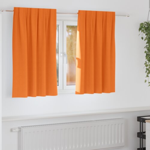VidaXL Zavjese 2 pcs Svijetla narančasta 140 x 140 cm Poliester Slike