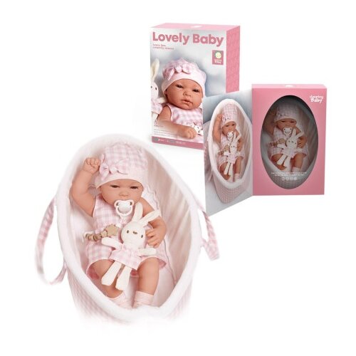  Lutka Lovely Baby 38cm u nosiljci roze ( 1042393 ) Slike