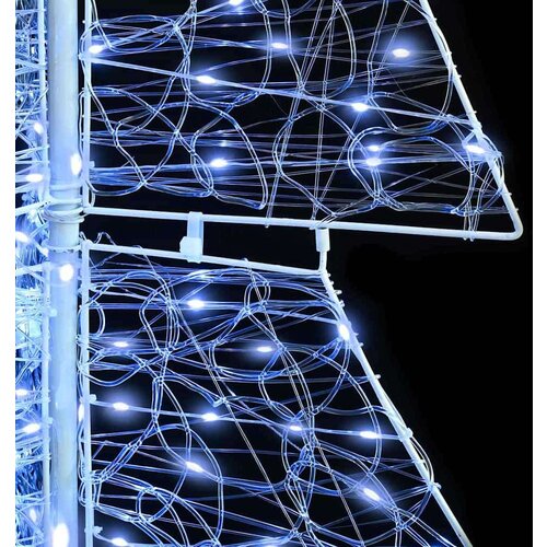 VidaXL Božićno drvce s 160 LED svjetlima Hladna bijela 150 cm Akril Slike