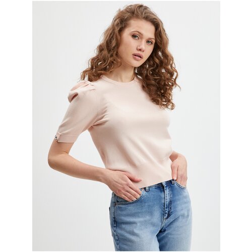 Guess Light pink Ladies Short Sleeve Sweater Emma - Women Slike