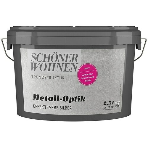 SCH&amp;Ouml;NER WOHNEN-Farbe Trendstruktur Barvni dekorativni omet (Srebrne barve, Mat, 2,5 l) Slike