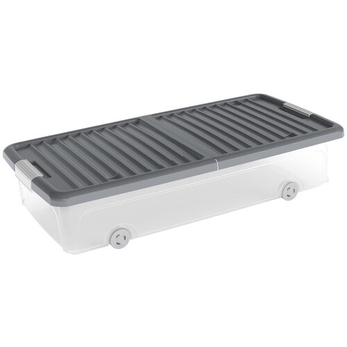 Kis Plastična škatla za pod posteljo s pokrovom 74x37x16,5 cm W box underbed L – Cene