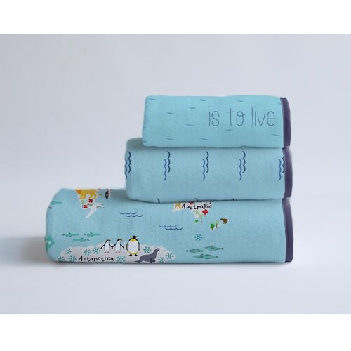 Madre Selva set od 3 ručnika Mapamundi Animals Slike