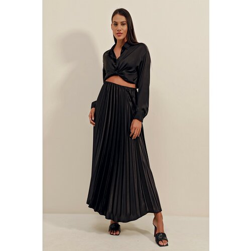 Bigdart Skirt - Black - Midi Slike