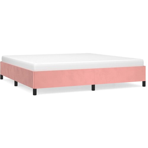 VidaXL Posteljni okvir roza 200x200 cm žamet, (20727193) Slike