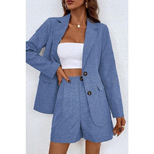 Fenzy Elegantan Komplet Sakoa I Kratkih Hlačica, Plavi Cijene