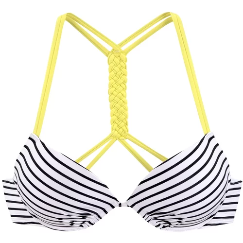 VENICE BEACH Bikini gornji dio žuta / crna / bijela