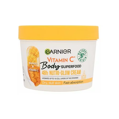 Garnier Body Superfood 48h Nutri-Glow Cream Vitamin C negovalna in osvetlitvena krema za telo 380 ml za ženske