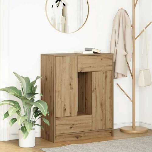  Komoda s ladicama i vratima artisan hrast 73x31x90 cm Cene