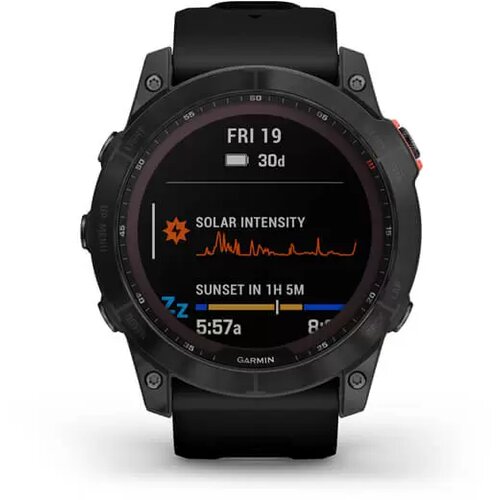 Garmin Smart watch Fenix 7X SOLAR Tamnosivi s crnim remenom Slike