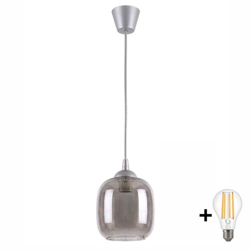 Brilagi LED luster na sajli R GLASS 1xE27/60W/230V prečnik 14 cm srebrna/dimno siva Cene