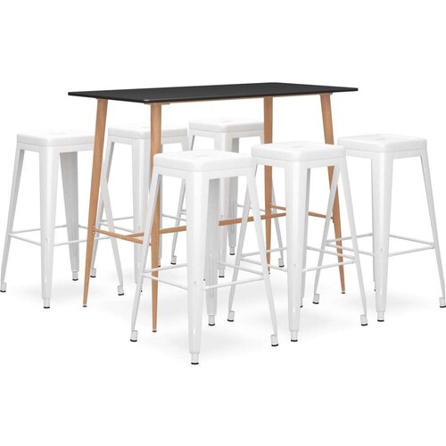  7-dijelni barski set crno-bijeli Cijene