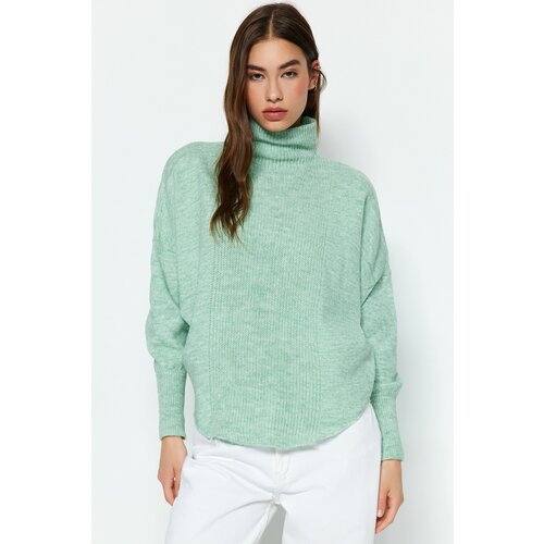 Trendyol Sweater - Grün - Oversize Slike