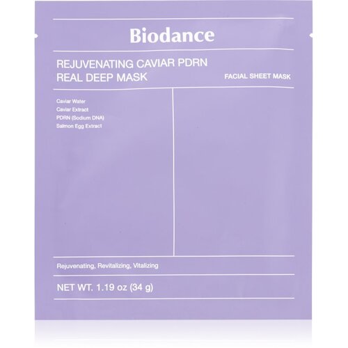 BIODANCE Rejuvenating Caviar PDRN Real Deep Mask revitalizacijska maska za obnavljanje kožne barijere 34 g Cijene