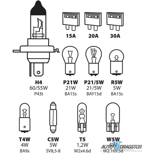 Lampa Accessories sijalica 12V garnitura H4 58153 Slike