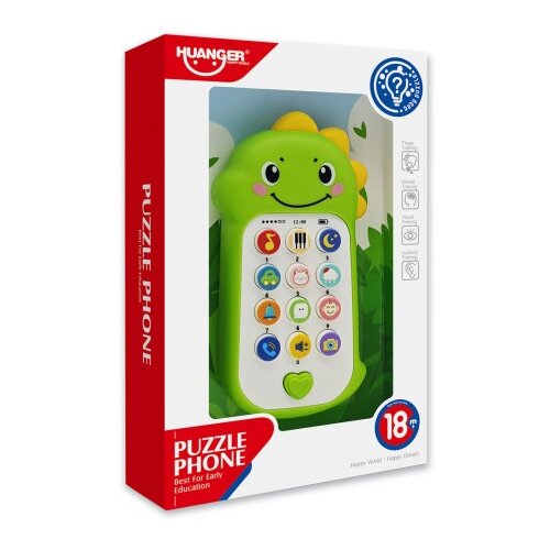  Interaktivni telefon za bebe sa melodijama Dinosaur - zeleni Slike