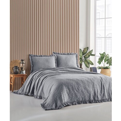 Mijolnir Ilda - Grey Grey Double Bedspread Set Slike