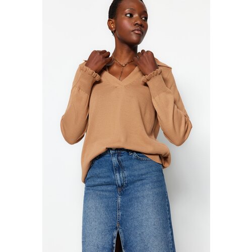 Trendyol Sweater - Brown - Regular fit Slike
