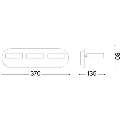 Ideal Lux led zidno spot svetlo oby 3xLED/6W/230V cri 90 bela Slike