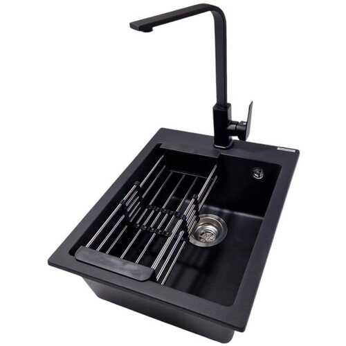  Set sudopera sa slavinom i sifonom vesta mat crna + elegance black slavina + oceđivač Cene
