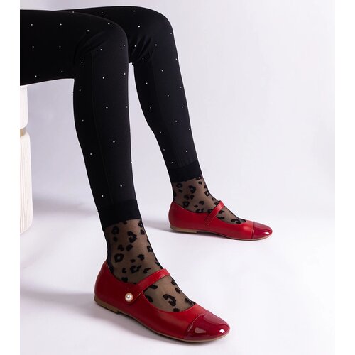 Gemre Red ballerinas with patent toe fastened with Velcro Jaures Cijene