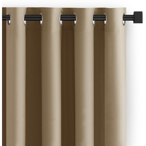 Restilo curtain CARLI color beige plain style classic silver eyelets type of material - textiles oxford 140x270 Cene