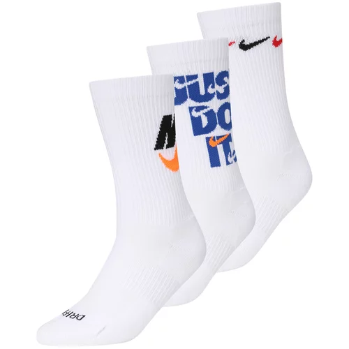 Nike Športne nogavice 'Everyday Plus Cushioned' modra / oranžna / črna / bela