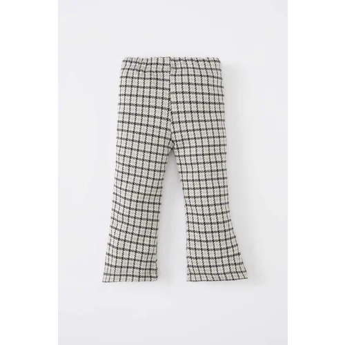  Baby Girl Flare Fit Plaid Elastic Waist Pants