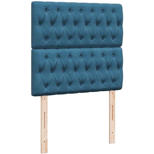 vidaXL Box spring postelja z vzmetnico modra 90x190 cm žamet, (21305386) Cene