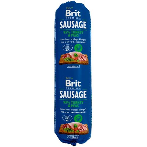 Brit klobasa puran &amp;amp; grah 800 g Slike