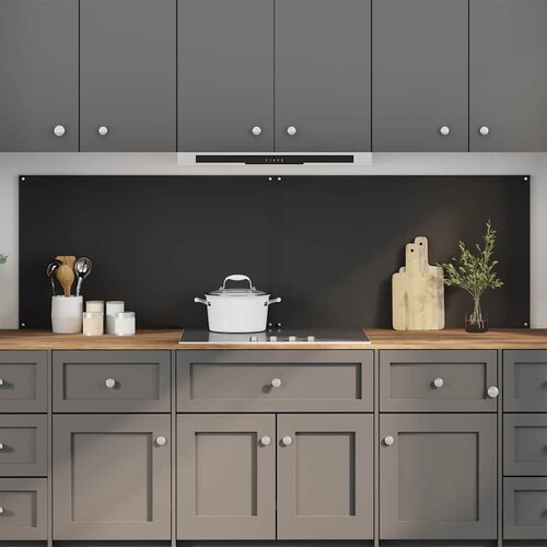  Kuhinjski zid 2 pcs Crna 100 x 60 cm Staklo otporno na udarce Cene